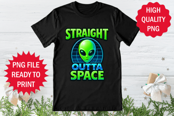 Straight out of Space T-shirt Design Png Grafica Design di T-shirt Di T-Shirt Gallery