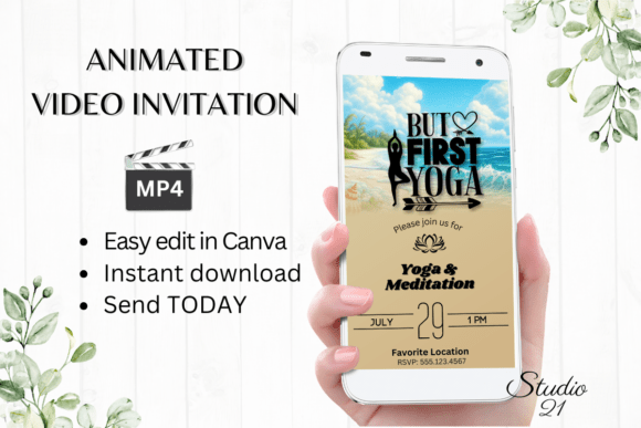 Yoga Meditation Pilates Exercise Invite