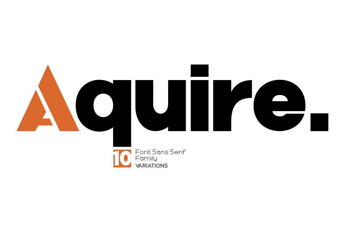 Aquire preview, geometric minimalist display font