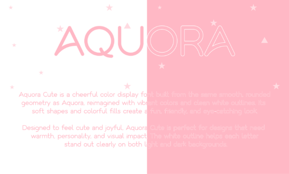 Aquora Cute Font - Preview 1
