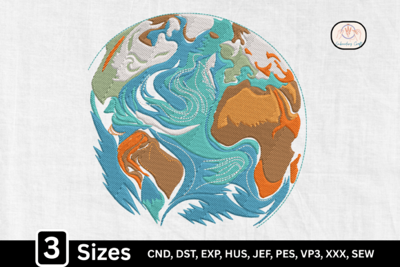 Artistic Planet Abstract Earth Globe
