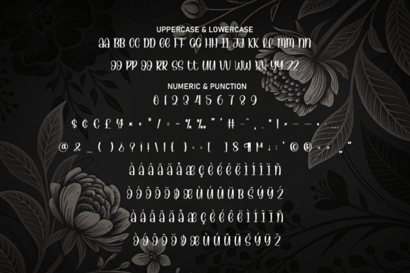 Black Flower Font - Preview 6