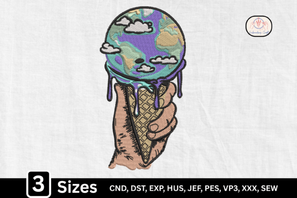 Climate Change Melting Earth Ice Cream