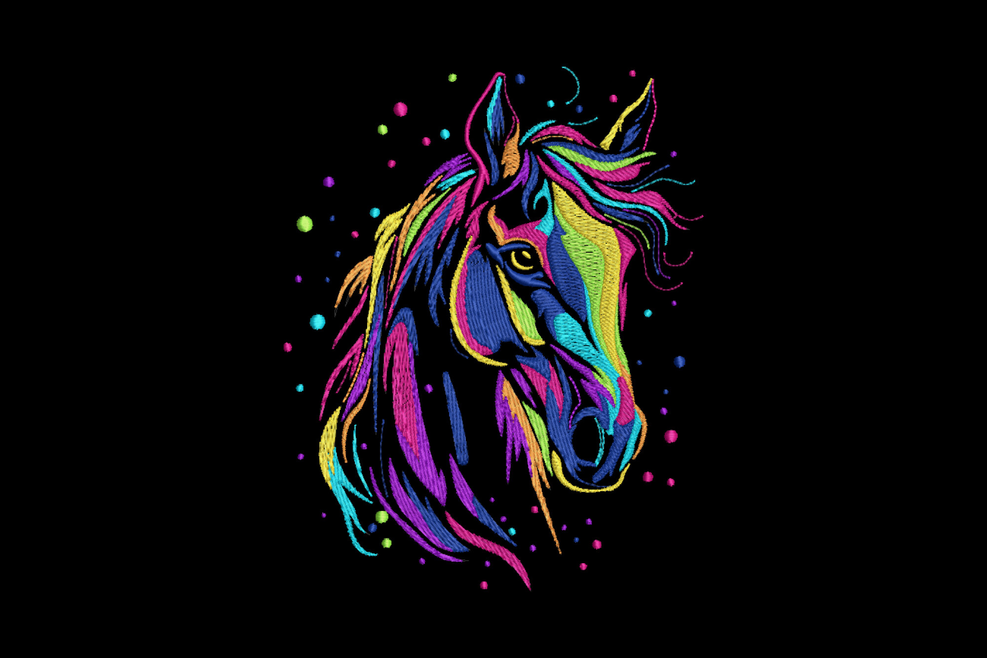 Colorful Horse Head