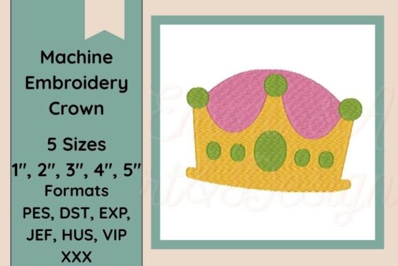 Crown Machine Embroidery Design