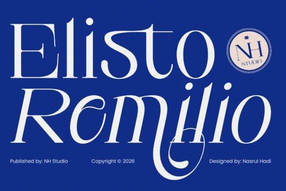 Elistro Remilio Font PNG with transparent background - Preview 1