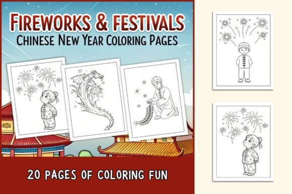 Fireworks & Festivals Coloring Activity
