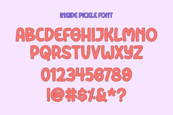 Inside Pickle Font PNG with transparent background - Preview 2