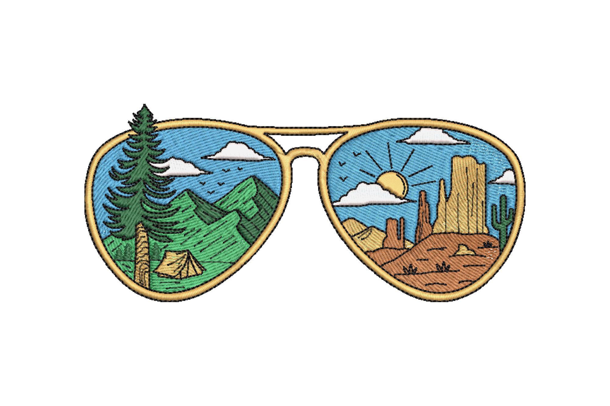 Mountains and Deserts in Eyeglasses