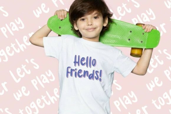 Pebbly Happy Font PNG with transparent background - Preview 3
