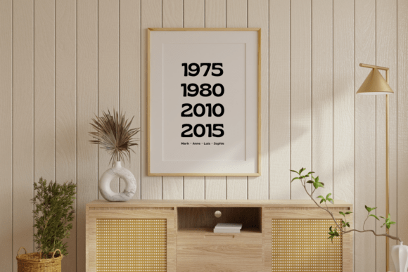 Personalized Family Birth Year Wall Art