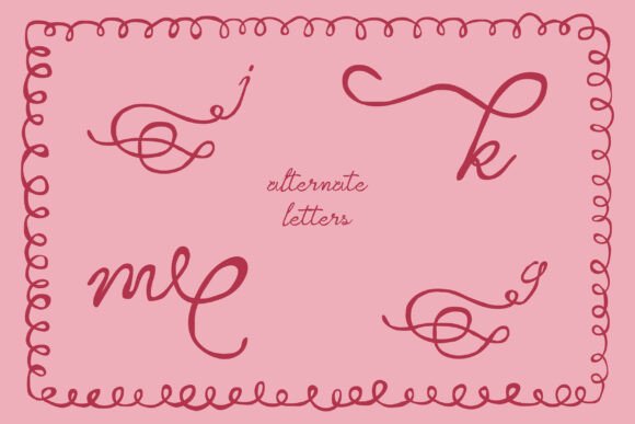 Romance Sunday Font PNG with transparent background - Preview 3