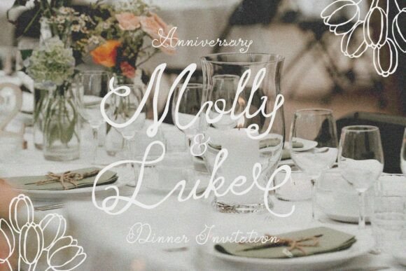 Romance Sunday Font PNG with transparent background - Preview 6