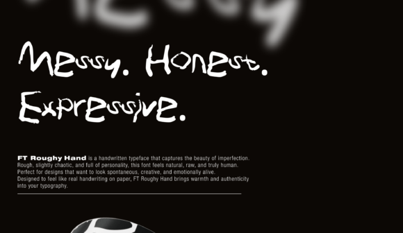 FT Roughy Hand  Font PNG with transparent background - Preview 1
