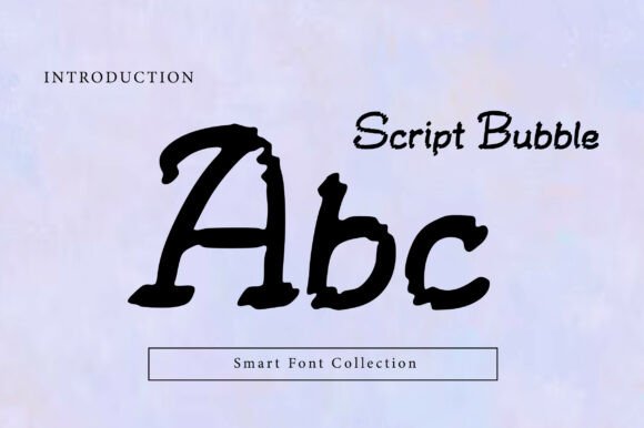 Script Bubble Font PNG with transparent background - Preview 1