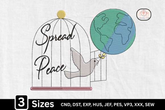 Spread Peace Earth Globe Dove