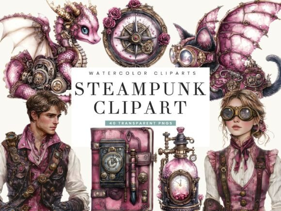 Steampunk Clipart Bundle