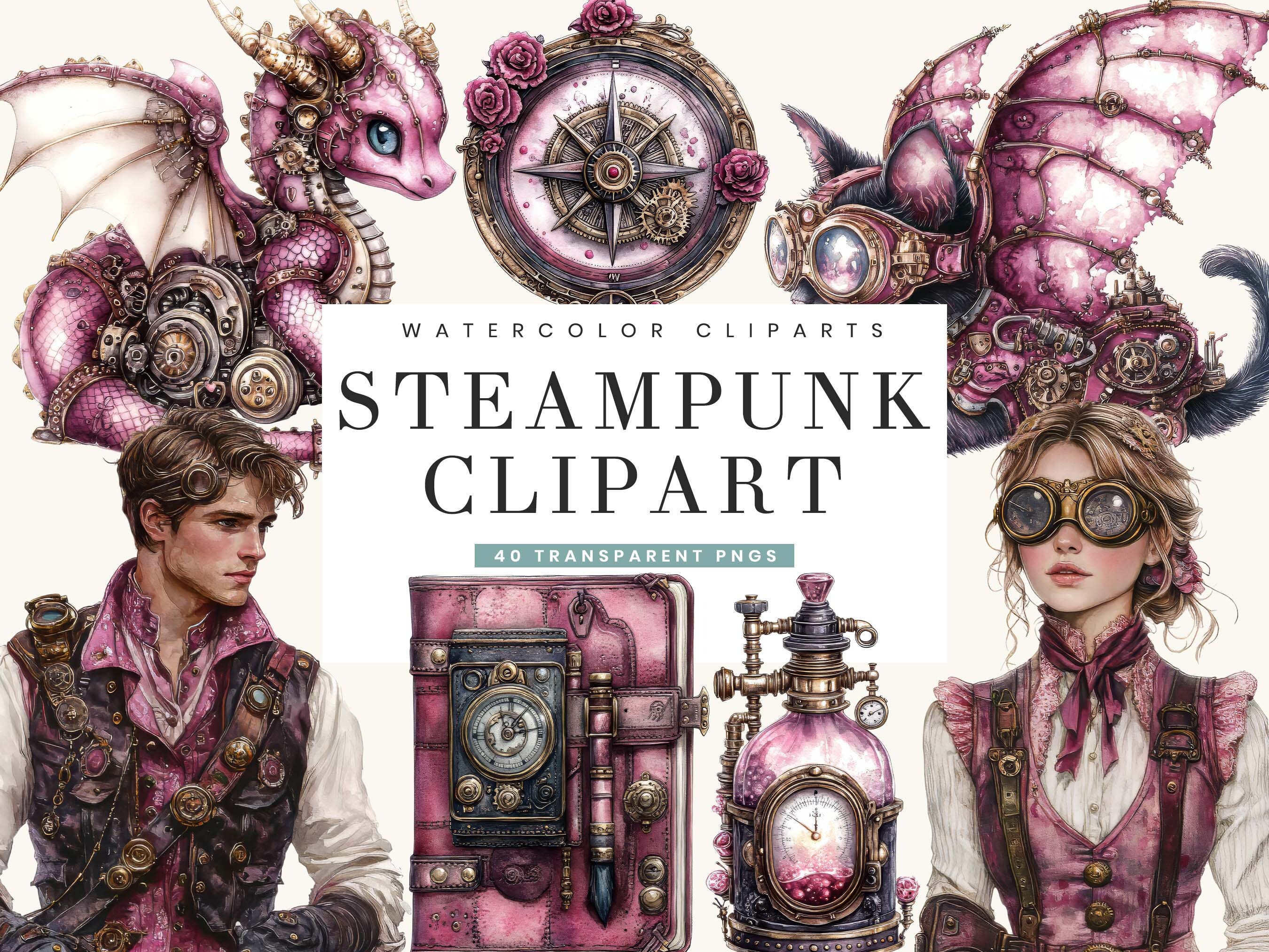 Steampunk Clipart Bundle