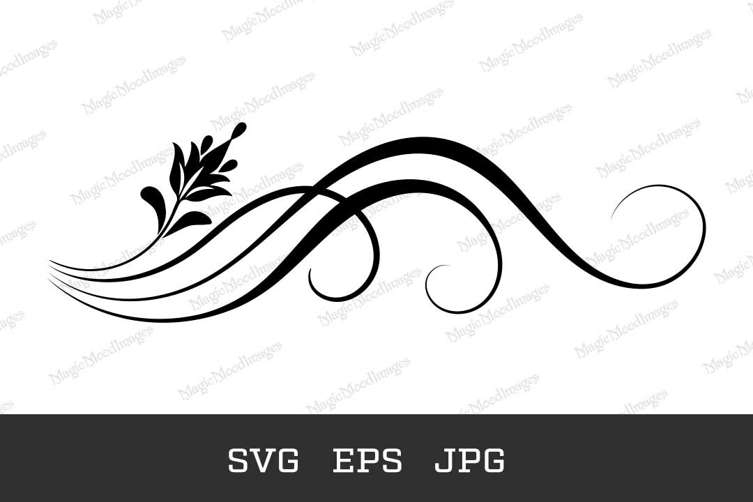 Text Divider Minimalistic Wave Ornament