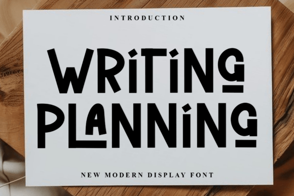 Writing Planning Fonts