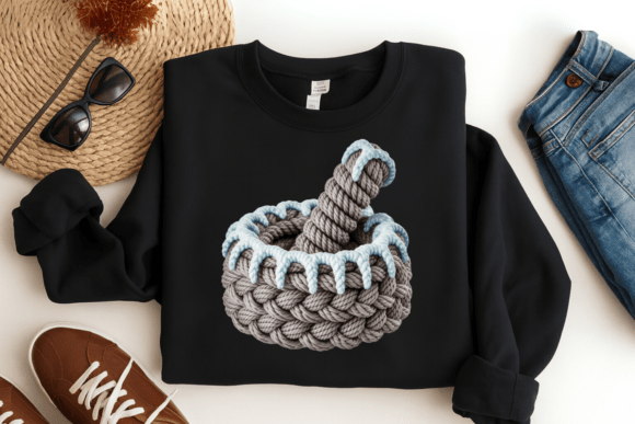 Crochet Rope Bowl PNG