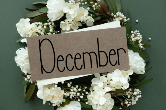 Designer Desember Font PNG with transparent background - Preview 2