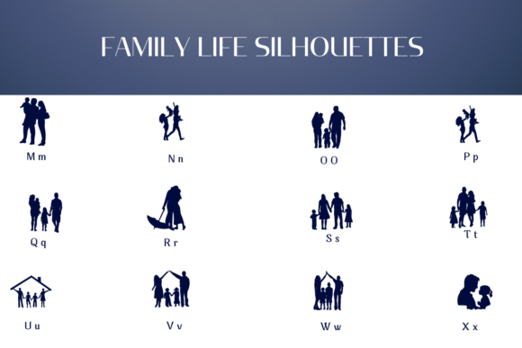 Family Life Silhouettes Font - Preview 2