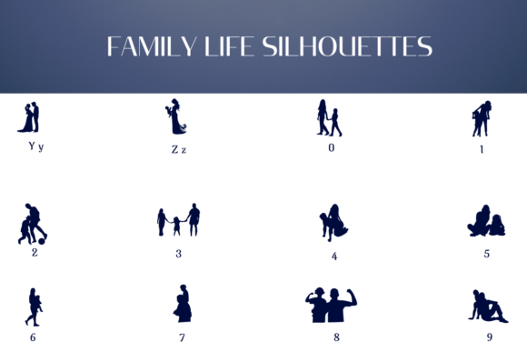 Family Life Silhouettes Font - Preview 3