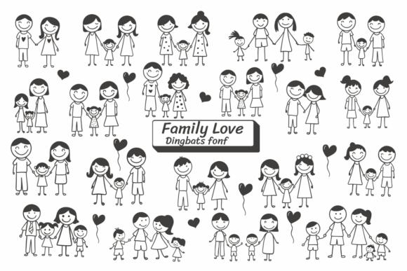 Preview of Family Love dingbat font
