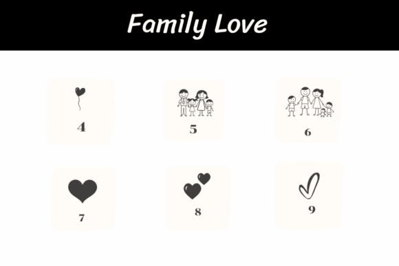 Family Love Font PNG with transparent background - Preview 3