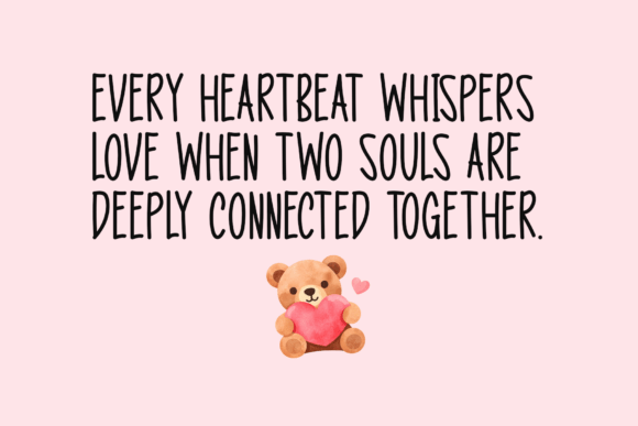 Heartlink Font PNG with transparent background - Preview 2