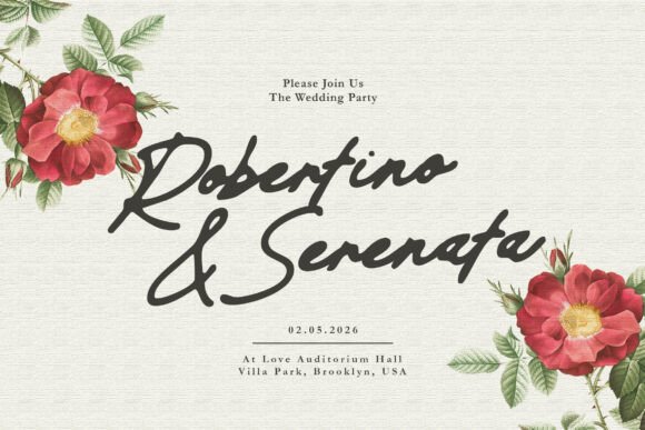 Organic Gardenia Font PNG with transparent background - Preview 3