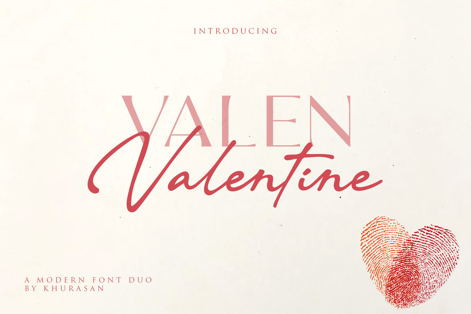 Valen Valentine Duo preview, script and serif