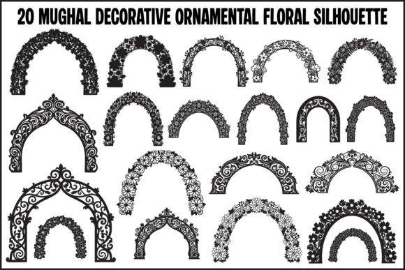 20 Mughal Decorative Ornamental Floral