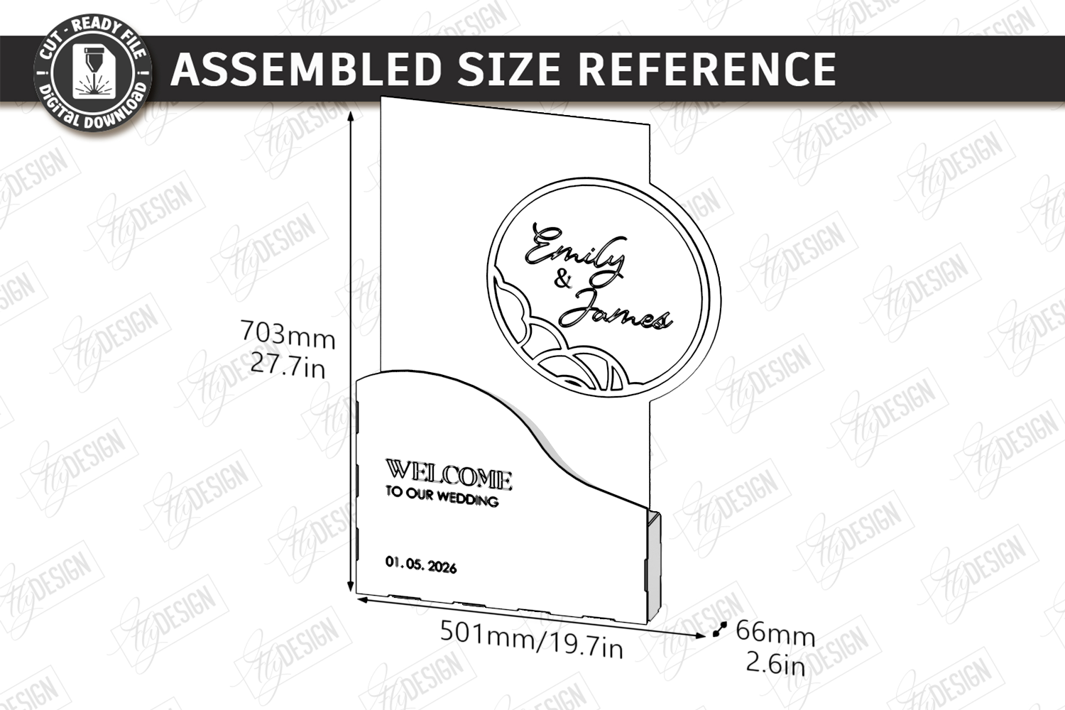 3D Floral Wedding Welcome Signs Bundle