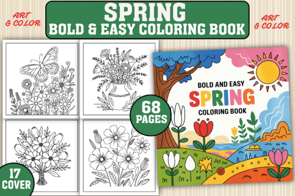 68 Bold and Easy Spring Coloring Pages