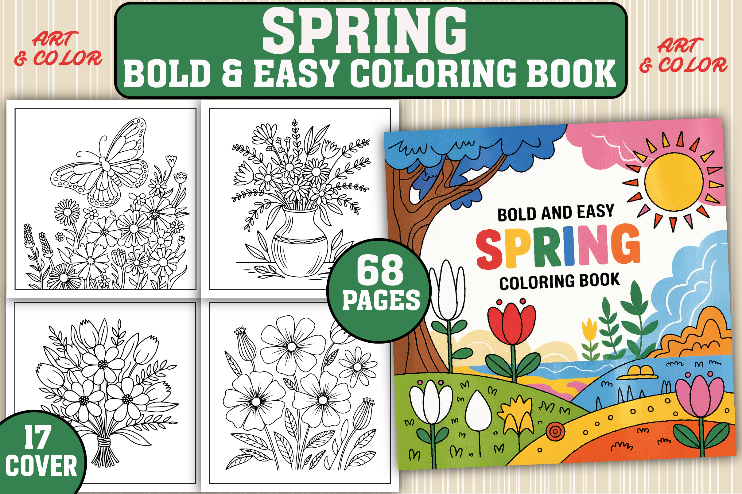 68 Bold and Easy Spring Coloring Pages