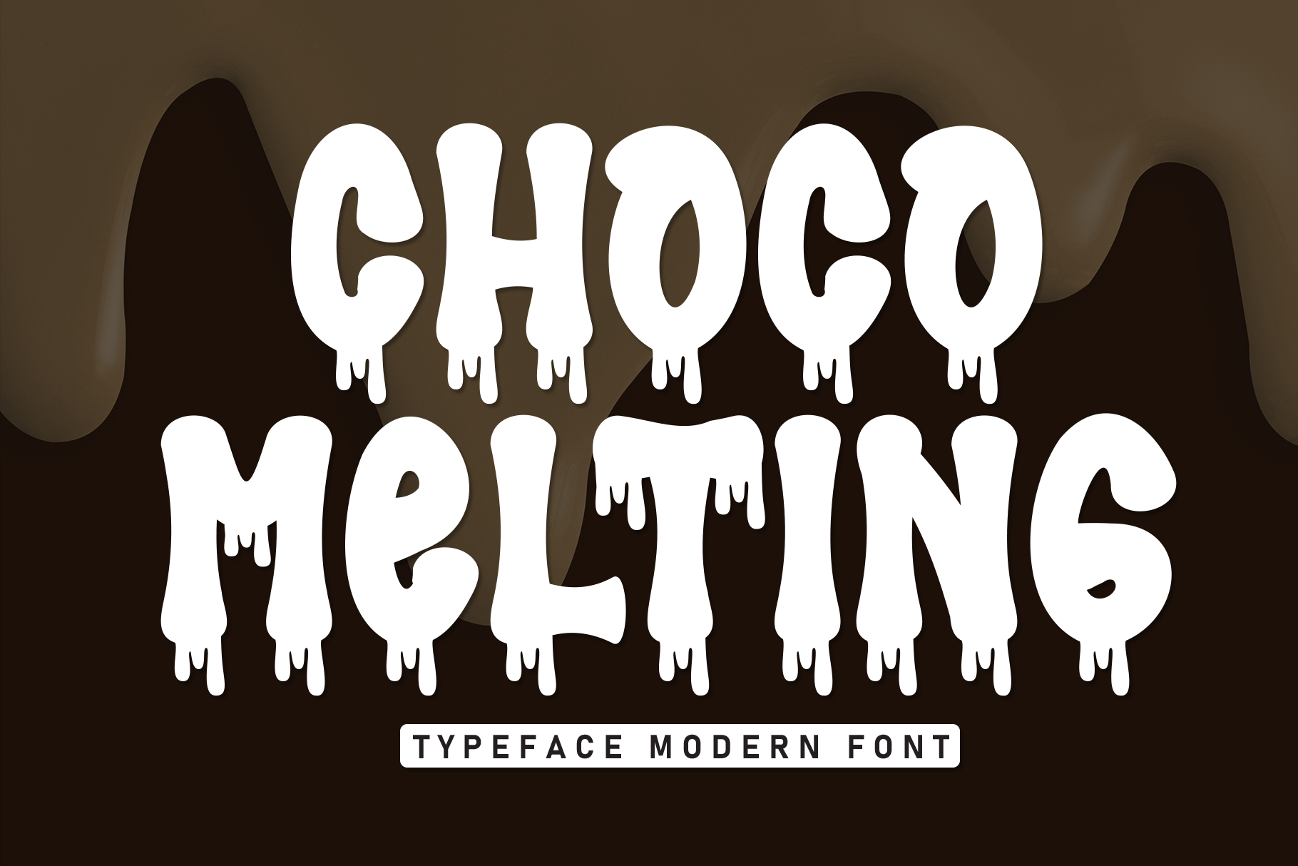 Choco Melting preview, chocolate melting style lettering