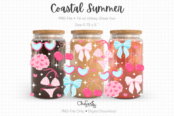 Coastal Summer Libbey Wrap PNG