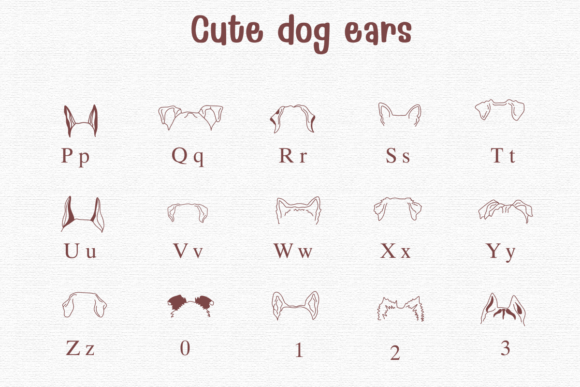 Cute Dog Ears Font - Preview 1