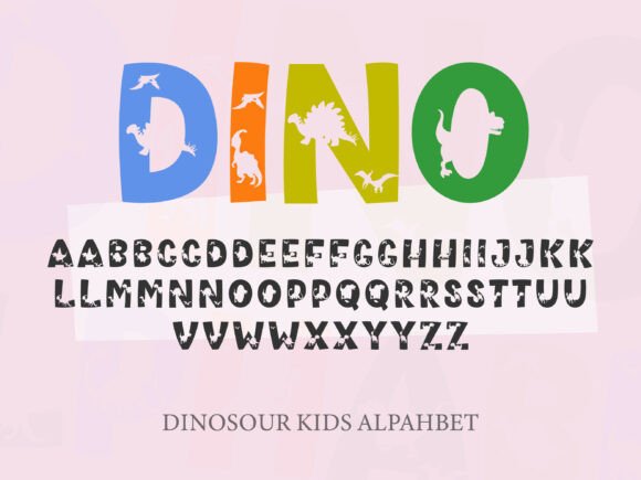 Dino Alphabet Font - Preview 3