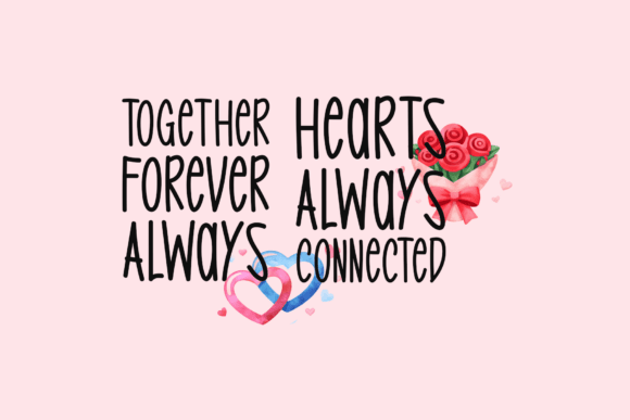 Heartlink Font PNG with transparent background - Preview 1