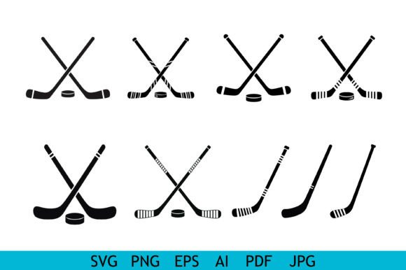 Hockey Stick Icon Set