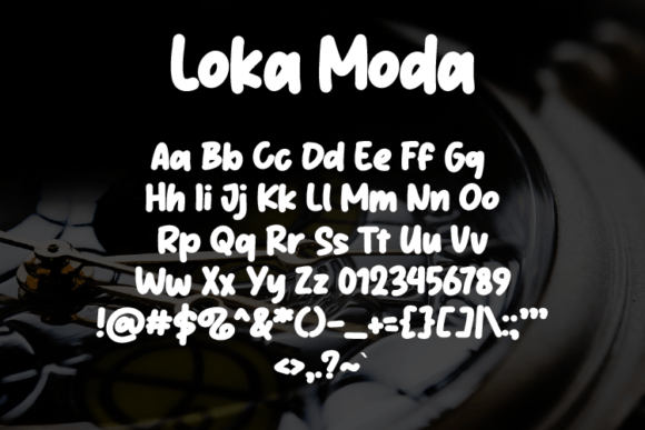 Loka Moda Font PNG with transparent background - Preview 1