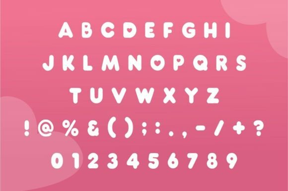 Loved Chunky Font PNG with transparent background - Preview 4