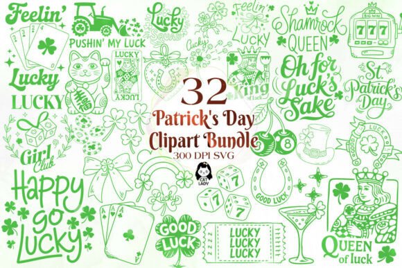 Lucky St.Patrick's Day SVG PNG Bundle - SVG cut file