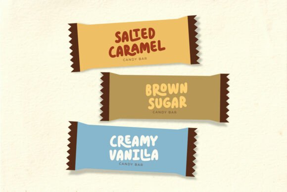 Orange Gumdrop Font PNG with transparent background - Preview 4