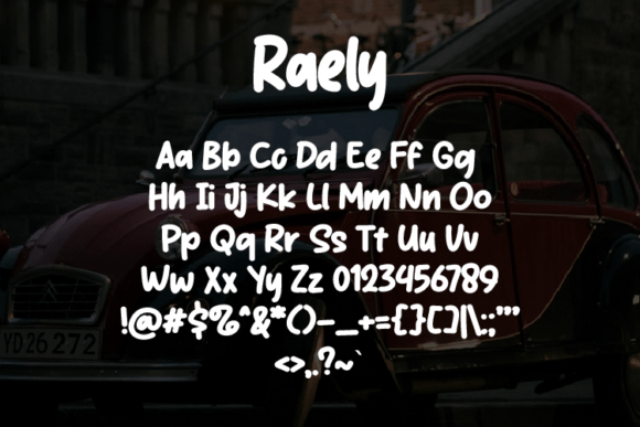 Raely Font PNG with transparent background - Preview 1