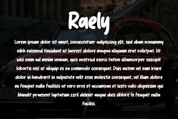 Raely Font PNG with transparent background - Preview 2