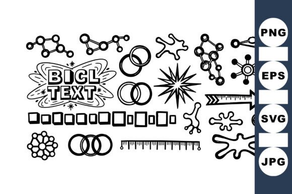 Retro Atomic Shape Clipart Set